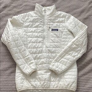 Patagonia Ivory Quilted Half-Zip Jacket